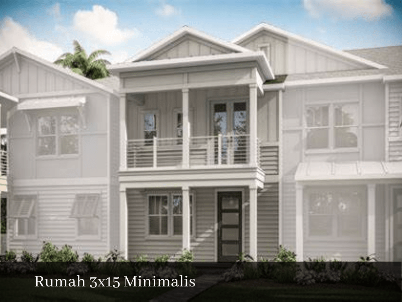Desain Rumah 3x15 - Sinanarsitek